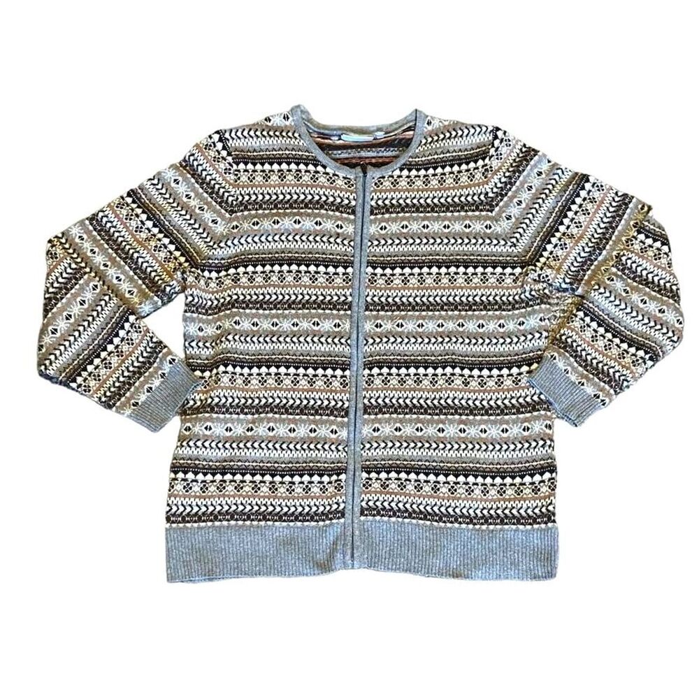 Cardigan Sweater Canda Full Zip Women Siz M Top Shirt Long Sleeve